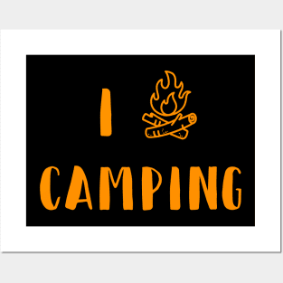 I Love Camping am Lagerfeuer I Camper und Wanderer Posters and Art